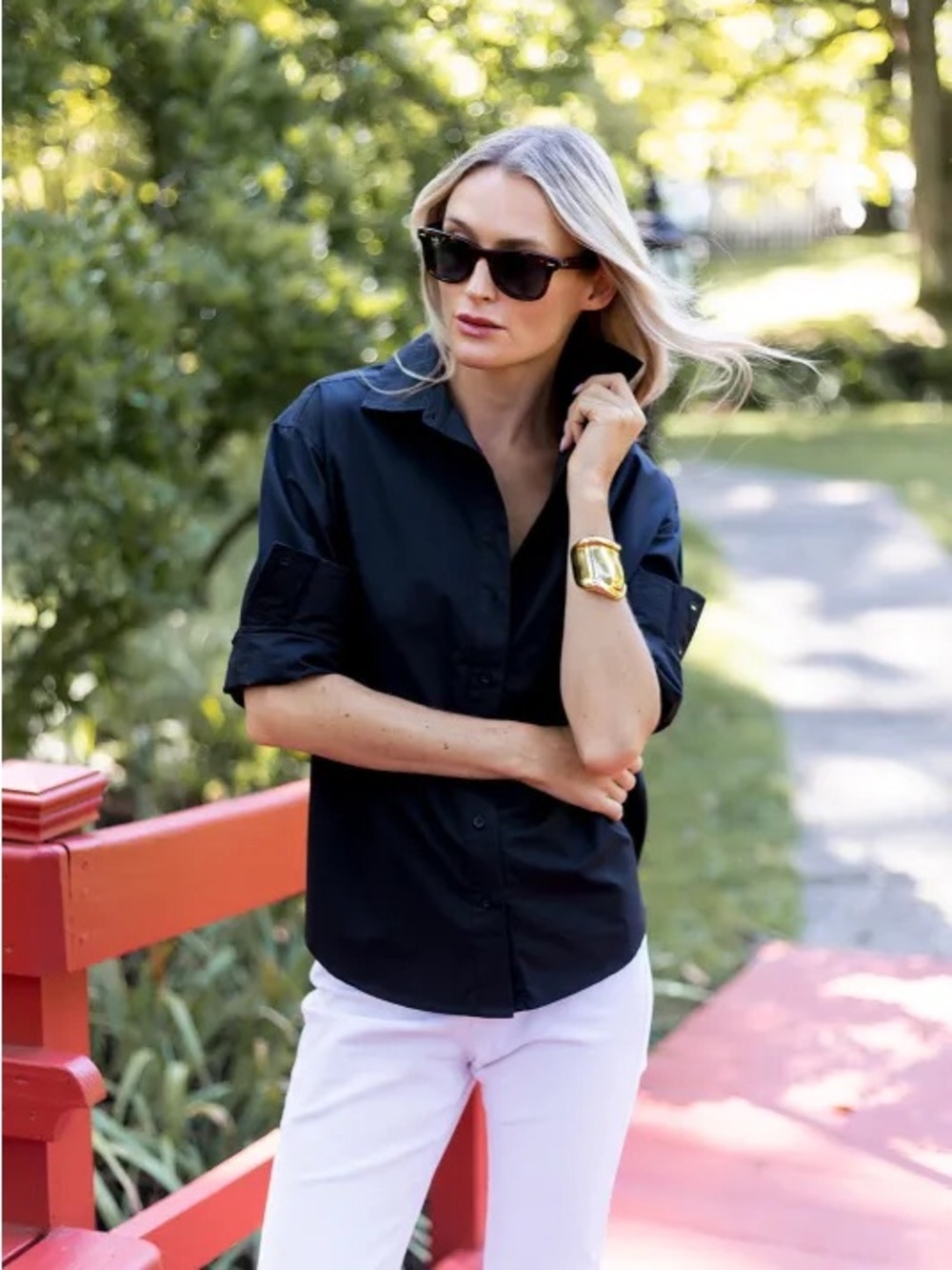 Julia Amory Carolyn Button Down in Noir - XS - VGUC